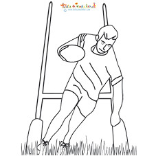 Coloriage Coupe Du Monde De Rugby Joueur Anglais à La Coupe Du Monde De Rugby Coloriage