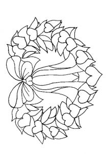 Coloriage Couronne De Fleurs A Imprimer Coloriage Couronne De Noel Simple Dessin Gratuit à Imprimer
