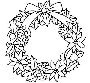 Coloriage Couronne De Fleurs A Imprimer Coloriage De Couronne De Fleurs De Noël Pour Colorier