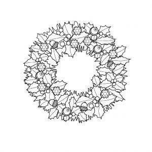 Coloriage Couronne De Fleurs A Imprimer Couronne De Noël 1 Objets – Coloriages à Imprimer