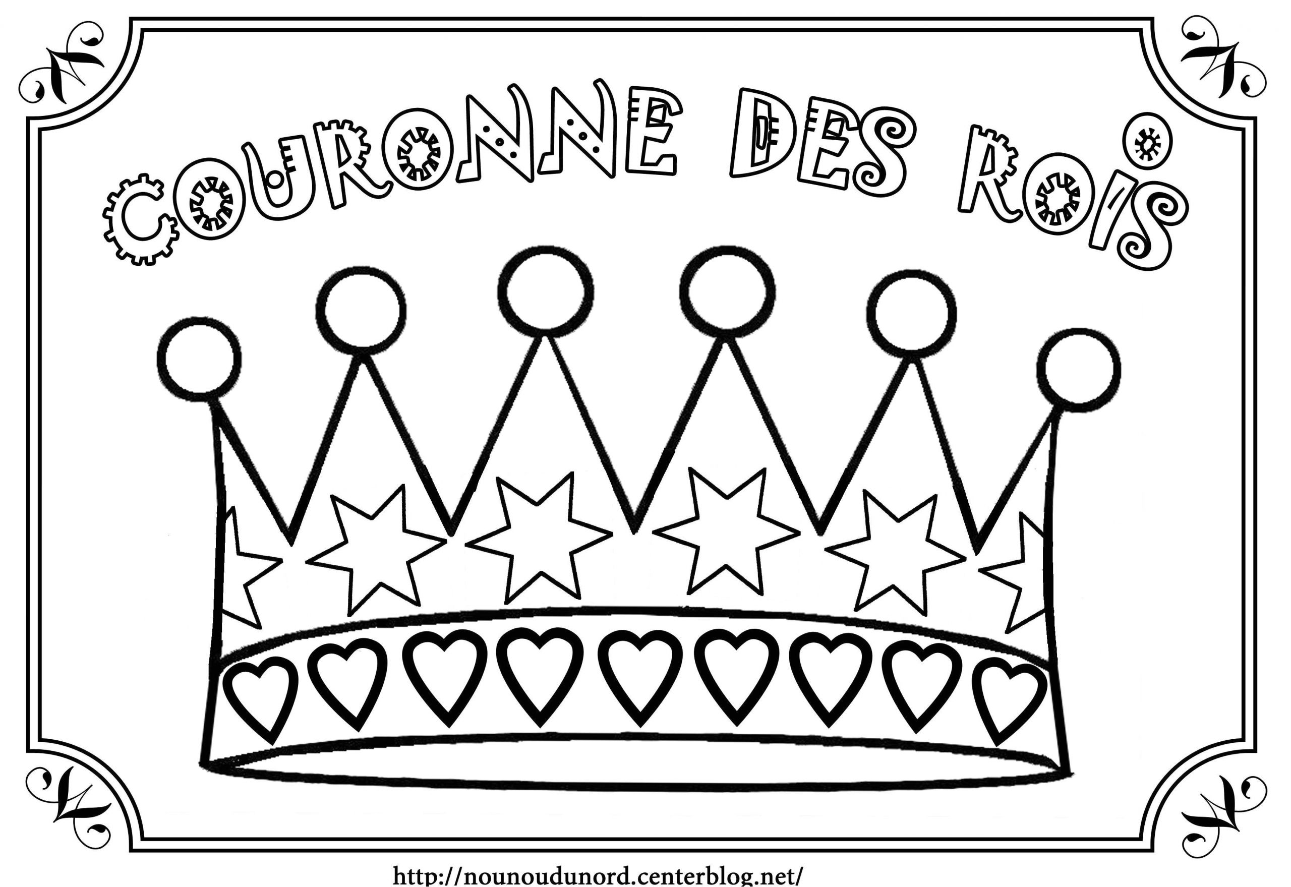Coloriage Couronne Des Rois à Imprimer Couronne Des Rois En Coloriage à Gommettes En Couleur