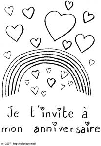 Coloriage D Anniversaire 8 Ans Coloriage Cartes D Invitation Pour Anniversaire