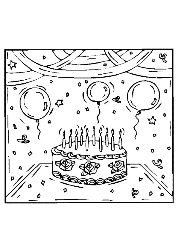 Coloriage D Anniversaire 8 Ans Coloriage Décoration Pour Anniversaire Dessin Gratuit à