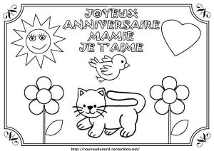 Coloriage D Anniversaire Pour Mamie Anniversaire Mamie Coloriage Pour Gommettes Diplôme