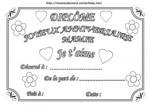 Coloriage D Anniversaire Pour Mamie Coloriage Anniversaire Divers