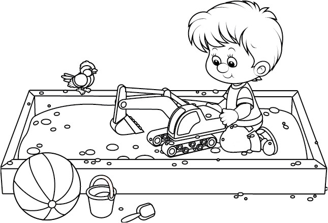 Coloriage D Enfant Qui Joue Coloriage Gratuit Un Enfant Qui Joue Dans Un Bac à Sable