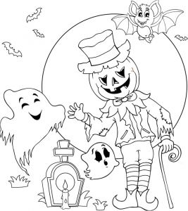 Coloriage D Halloween à Imprimer Coloriage Une Scène D Halloween Dory Coloriages
