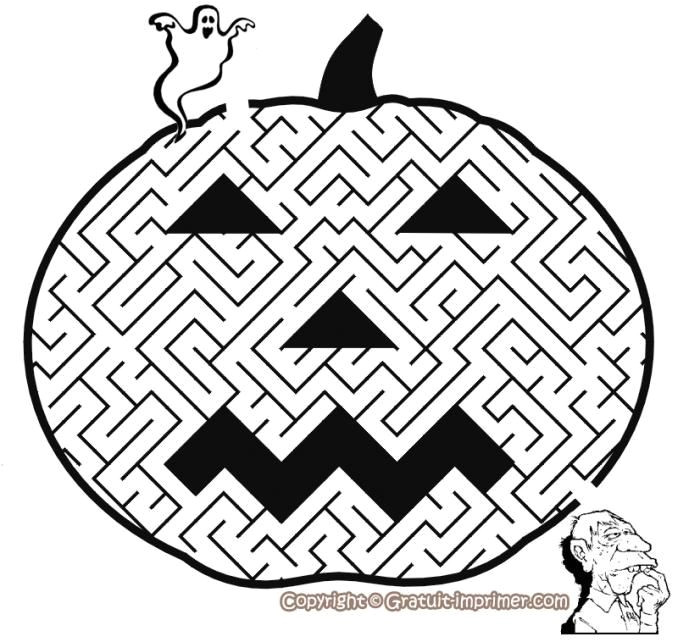 Coloriage D Halloween Pour Enfants Jeu De Labyrinthe Pour Enfant Votre Jeu D Halloween