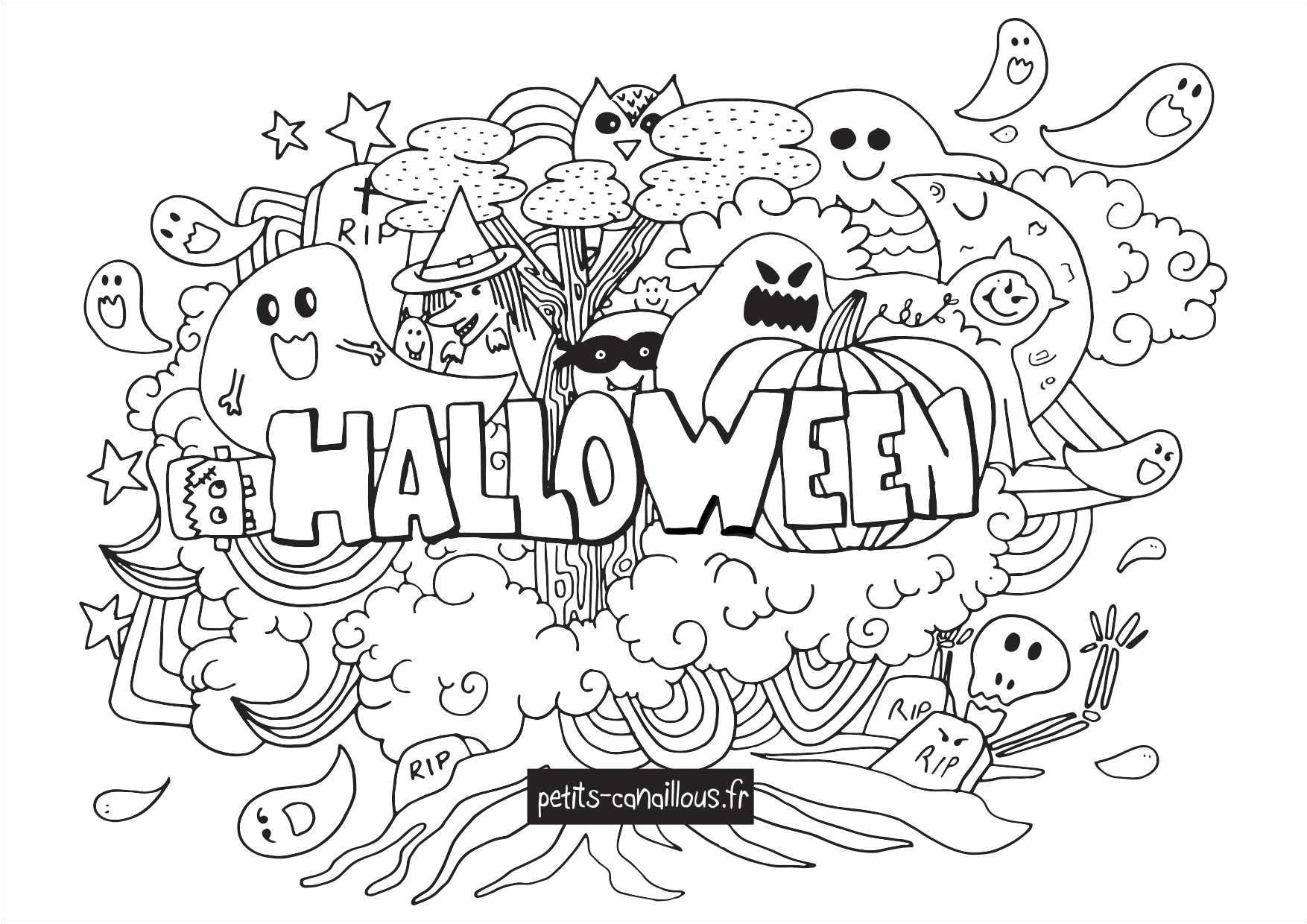Coloriage D Halloween Squelette Beau Coloriages Dhalloween Pour Les tout Petits