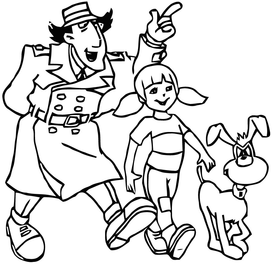 Coloriage D Inspecteur Gadget Coloriage Inspecteur Gad A Imprimer