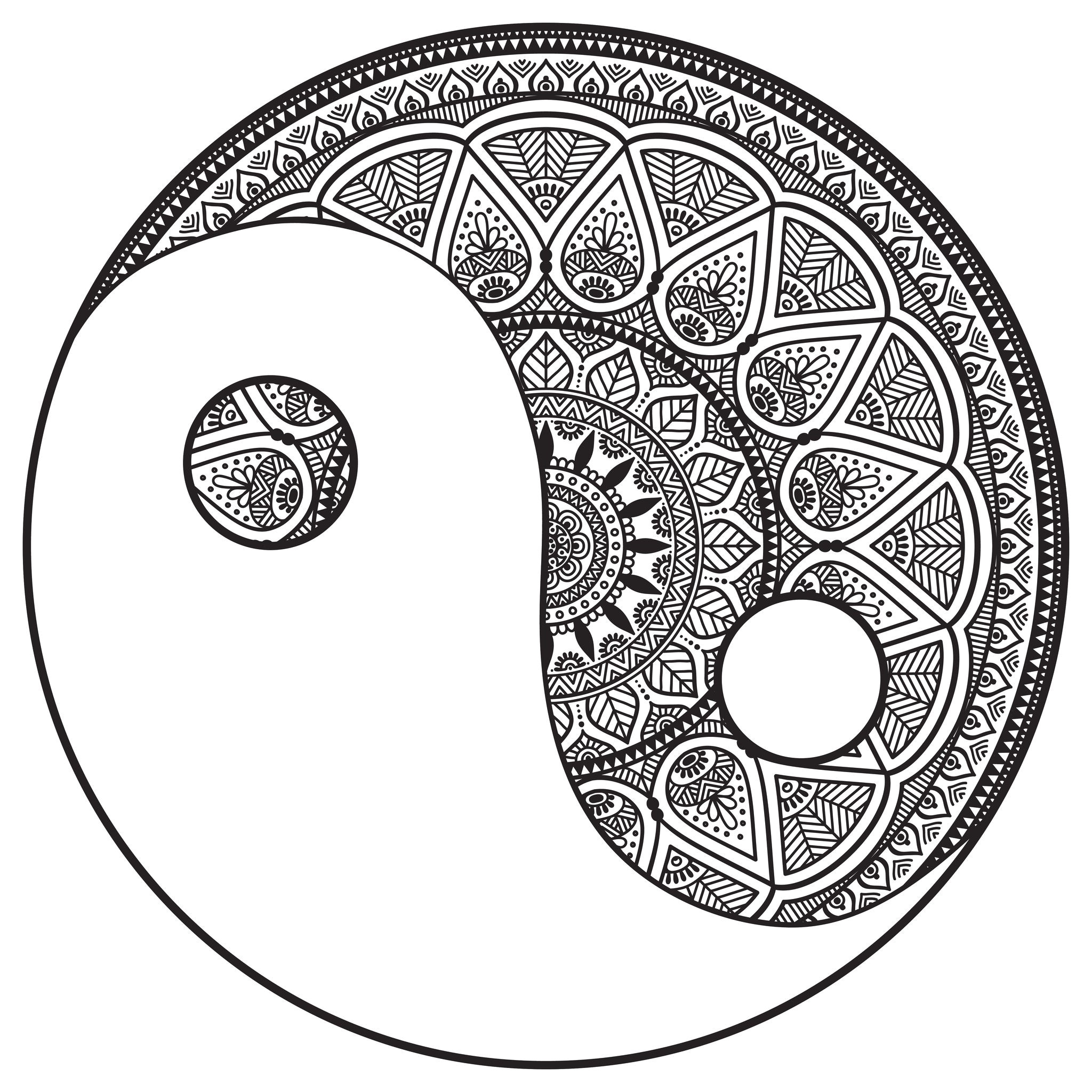 Coloriage D orque à Imprimer Coloriage Yin Yang Imprimer