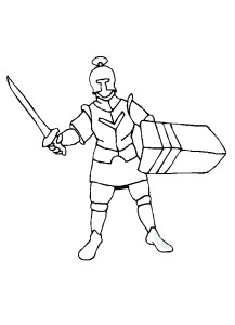 Coloriage D Un Chevalier Coloriages Chevaliers Dessins De Chevaliers   Colorier