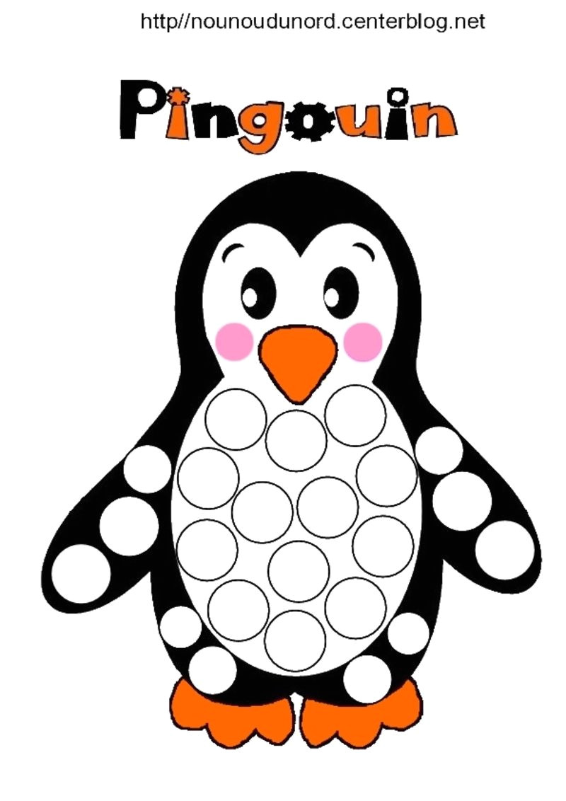 Coloriage D Un Pingouin Pingouins   Colorier   Gommettes Et En Couleur