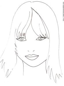 Coloriage D Un Visage Coloriages De top Model Les Coloriages De Manequins