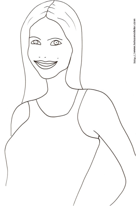 Coloriage D Un Visage Dessins De Visage à Colorier Sur Tête à Modeler