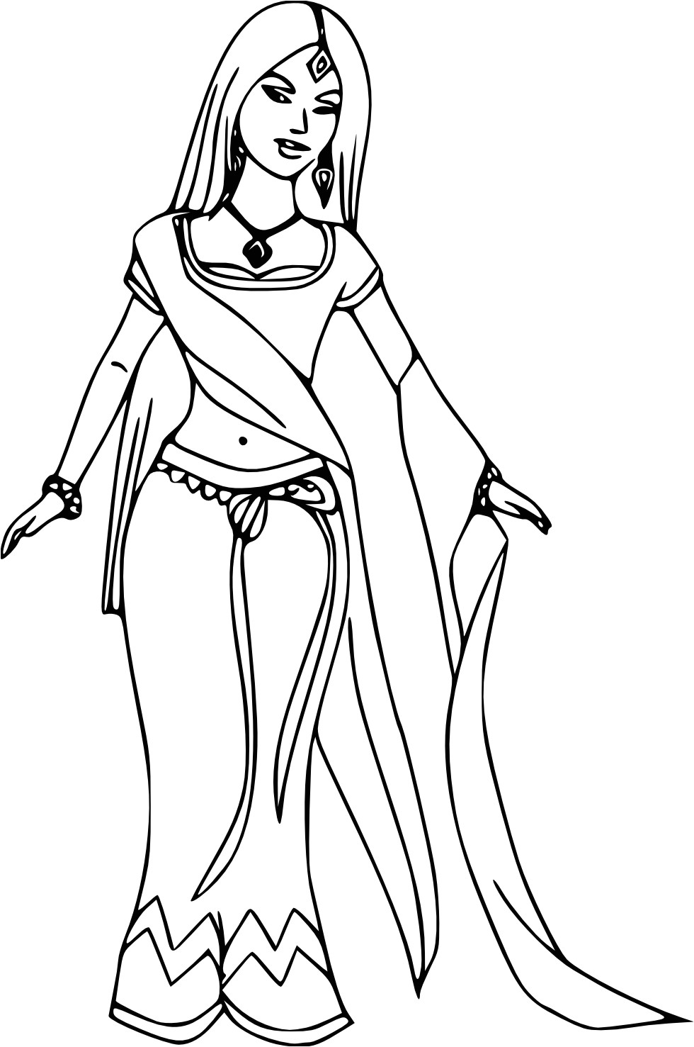 Coloriage D Une Femme Coloriage Femme In Nne à Imprimer Et Colorier