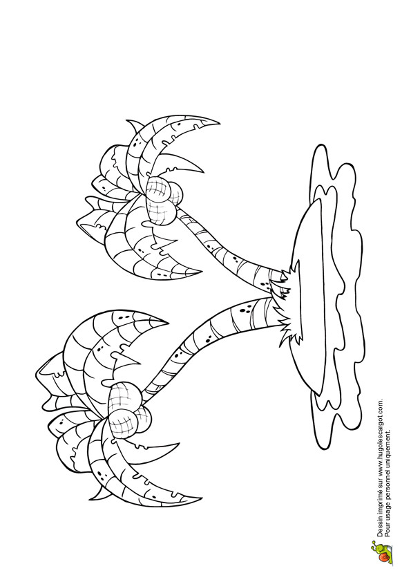 Coloriage D Une Ile Coloriage D’une Jolie île Déserte Avec Des Cocotiers