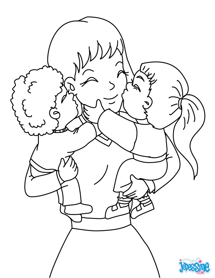 Coloriage D Une Maman Nos Jeux De Coloriage Maman à Imprimer Gratuit