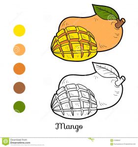 Coloriage D Une Mangue Livre De Coloriage Pour Des Enfants Fruits Et Légumes