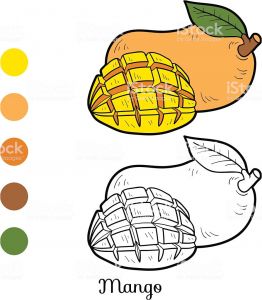 Coloriage D Une Mangue Livre De Coloriage Pour Les Enfants Fruits Et Légumes