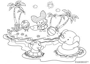 Coloriage D Une Plage Coloriage Plage