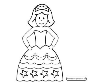 Coloriage D Une Reine Coloriage Et Gabarit De La Princesse Ou La Reine
