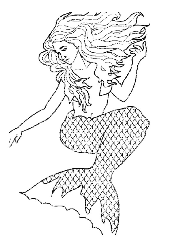 Coloriage D Une Sirène Coloriage D’un Dessin D’une Sirène
