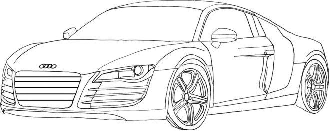 Coloriage De Audi R8 A Imprimer Coloriage Audi R8 à Découper Dessin Gratuit à Imprimer