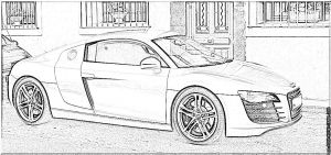 Coloriage De Audi R8 A Imprimer Coloriage Audi R8