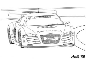 Coloriage De Audi R8 A Imprimer Coloriages De Bagnoles Dessin à Colorier Audi R8