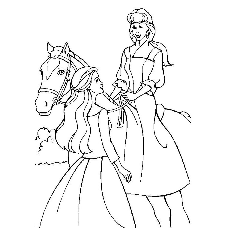 Coloriage De Barbie Cheval 20 Dessins De Coloriage Barbie Cheval à Imprimer