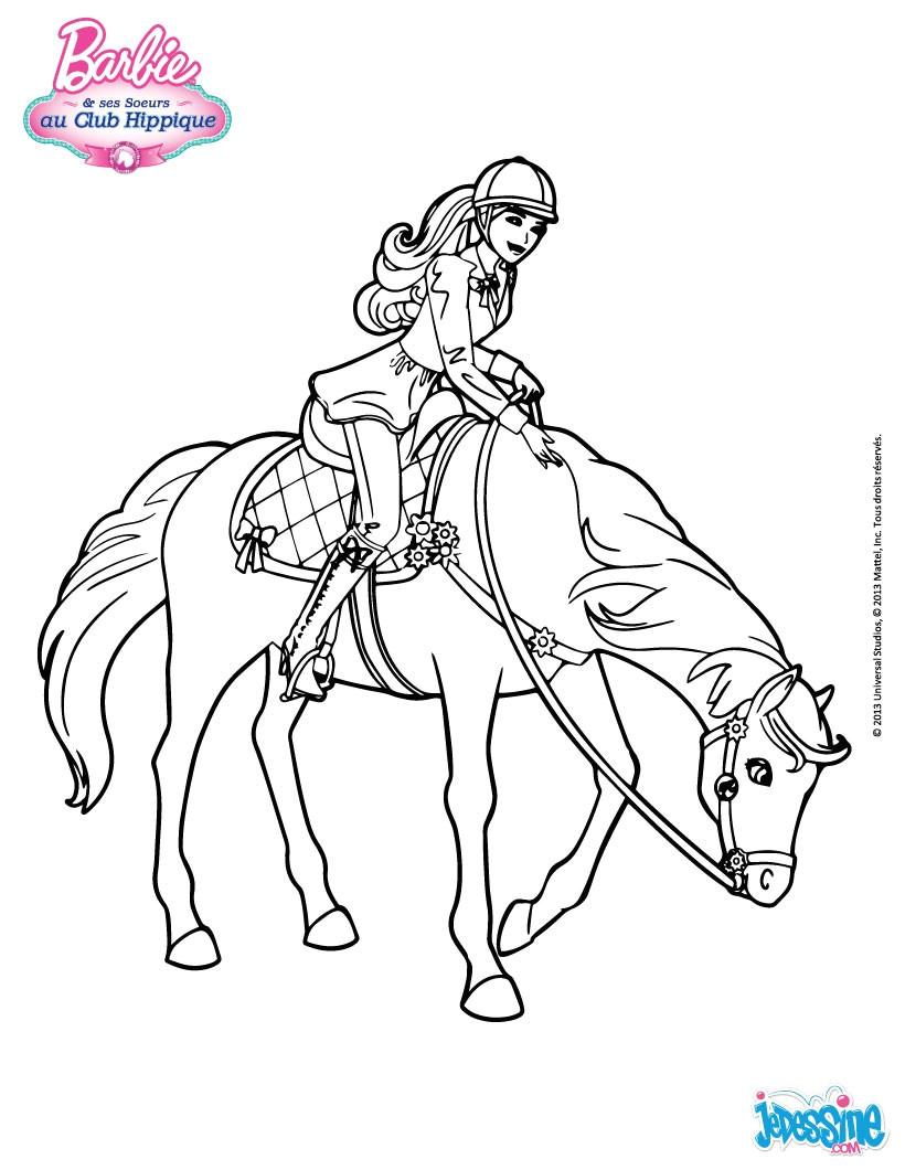 Coloriage De Barbie Cheval Coloriage204 Coloriage Barbie Cheval