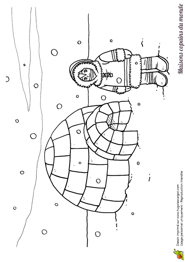 Coloriage De Belle Maison Coloriage Dessin Igloo Et Esquimau Coloriage De Belle Maison Coloriage Dessin Igloo Et Esquimau