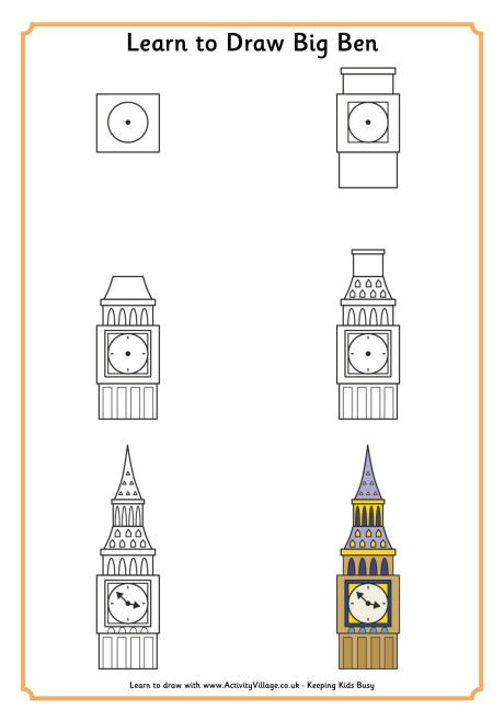 Coloriage De Big Ben Learn to Draw Big Ben