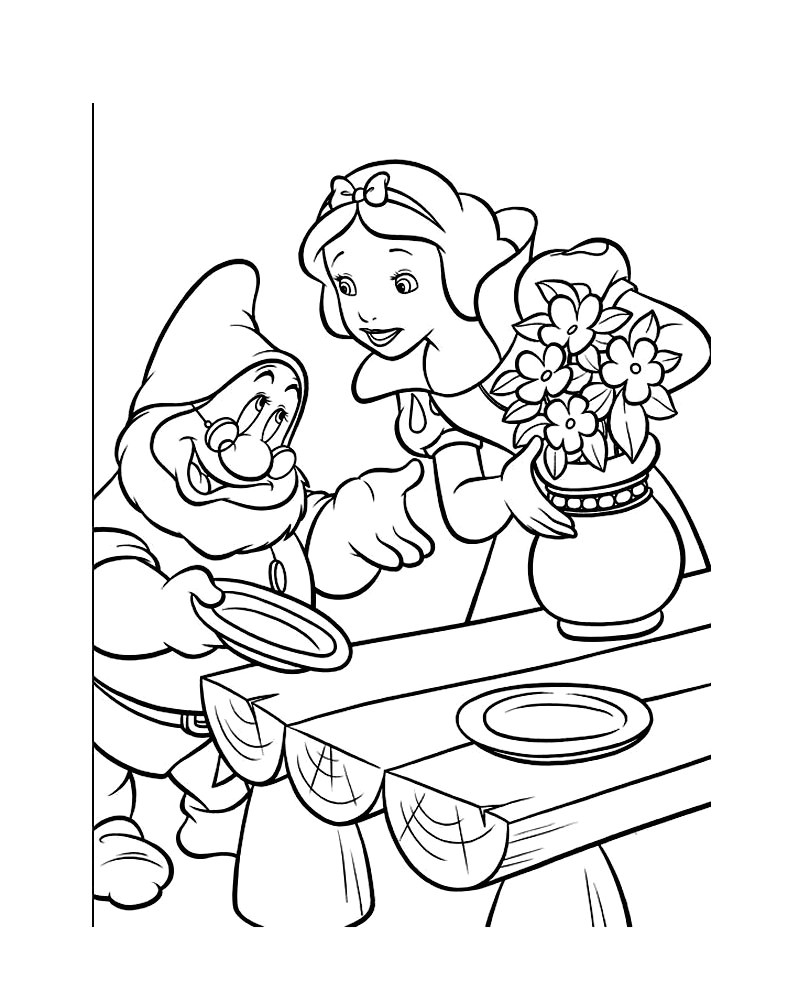 Coloriage De Blanche Neige Et Les 7 Nains Blanche Neige 17 Coloriage Blanche Neige Et Les Sept