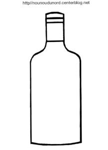 Coloriage De Bouteille De Vin Coloriage Gabarit Bouteille Vin étiquettes Fête Anniversaire