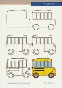Coloriage De Bus A Imprimer 30 Meilleures Images Du Tableau Apprendre   Dessiner Enfant