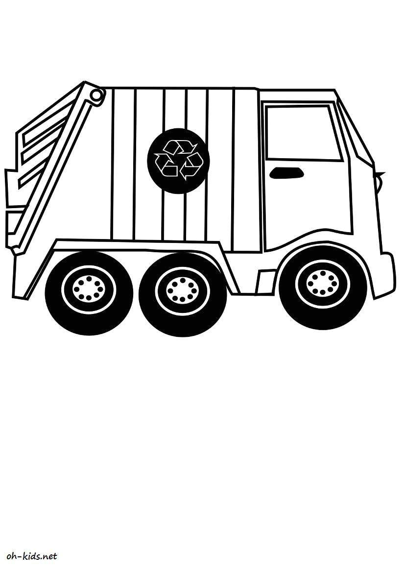 Coloriage De Camion Poubelle Coloriage Magique Addition Coloriage Camion Poubelle  