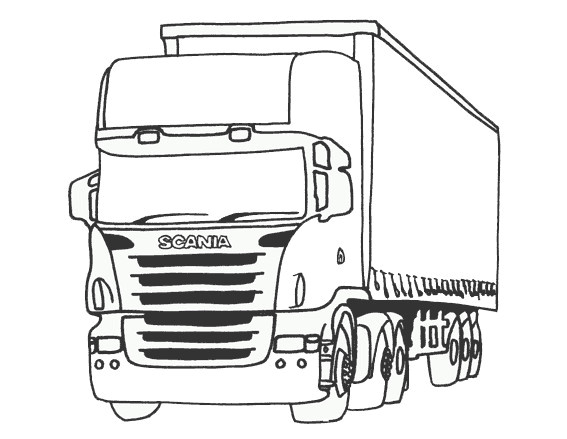 Coloriage De Camion Remorque Coloriage Camion Americain Avec Remorque