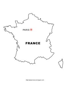 Coloriage De Carte De France Coloriage France Et Sa Capitale Dessin Gratuit à Imprimer