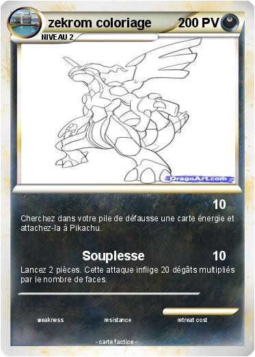 Coloriage De Carte De Pokemon Pokémon Zekrom Coloriage souplesse Ma Carte Pokémon