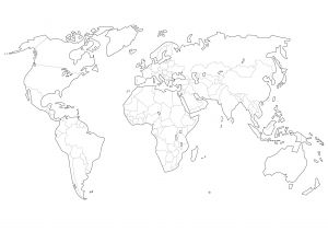 Coloriage De Carte Du Monde Coloriage Carte Du Monde Colorareine