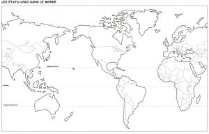 Coloriage De Carte Du Monde Coloriage Carte Du Monde Maternelle Chambre Enfant La