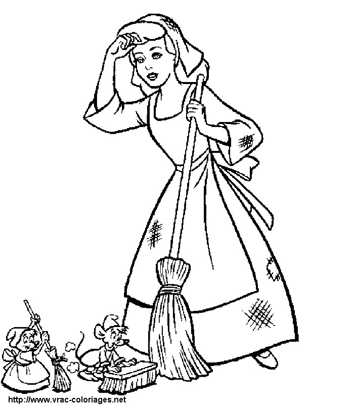 Coloriage De Cendrillon Gratuit Cendrillon De Disney Coloriages Disney