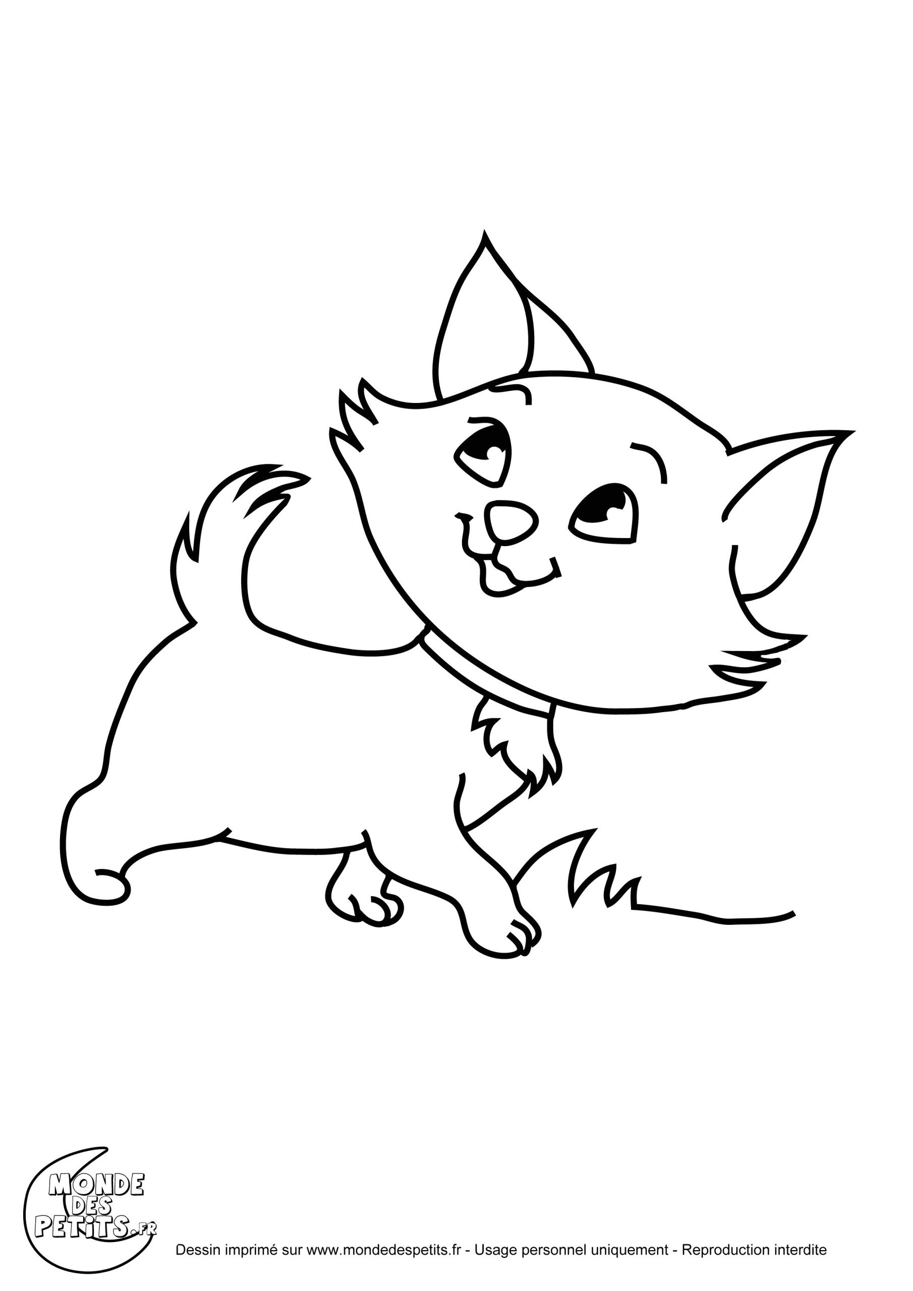 Coloriage De Chat A Imprimer Gratuit 14 Génial Coloriage Chien Et Chat La Graphie