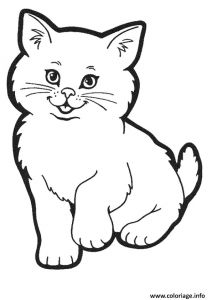 Coloriage De Chat Mignon Coloriage Chaton Chat Mignon Dessin