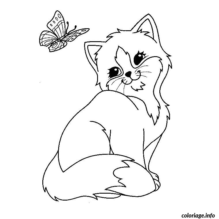 Coloriage De Chat Mignon Coloriage Chaton Mignon Dessin
