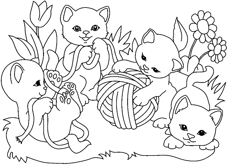 Coloriage De Chaton Trop Mignon à Imprimer Coloriages Animaux Page 2
