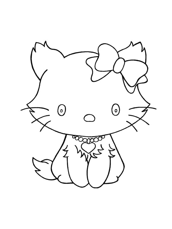 Coloriage De Chatons Gratuit Coloriage A Imprimer Petit Chat Hello Kitty Gratuit Et