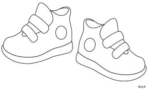 Coloriage De Chaussure A Talon A Imprimer Dessin à Imprimer Des Chaussures Pour Enfants Dory